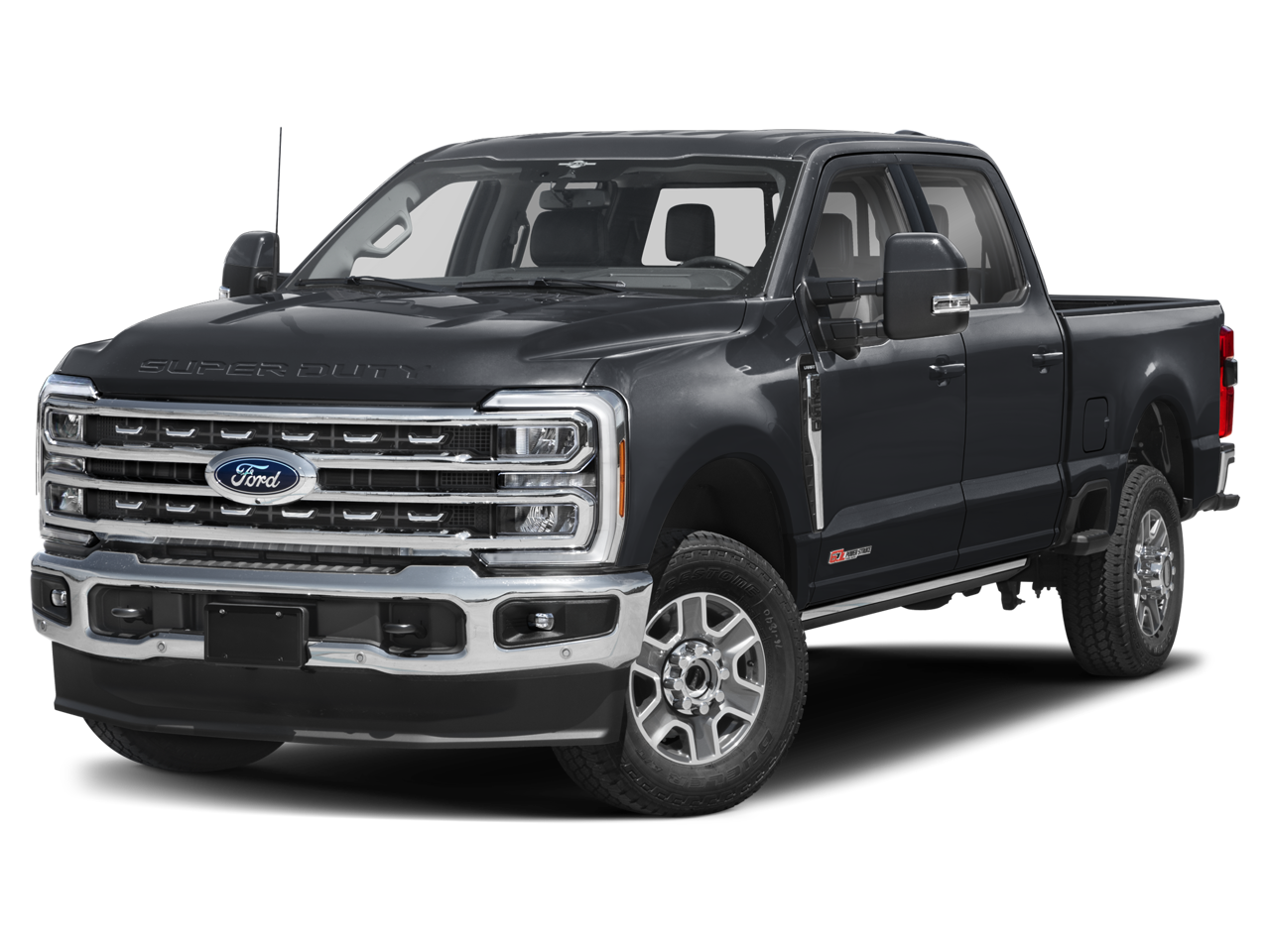 2024 Ford F-250 LARIAT in Gray — front three-quarter view