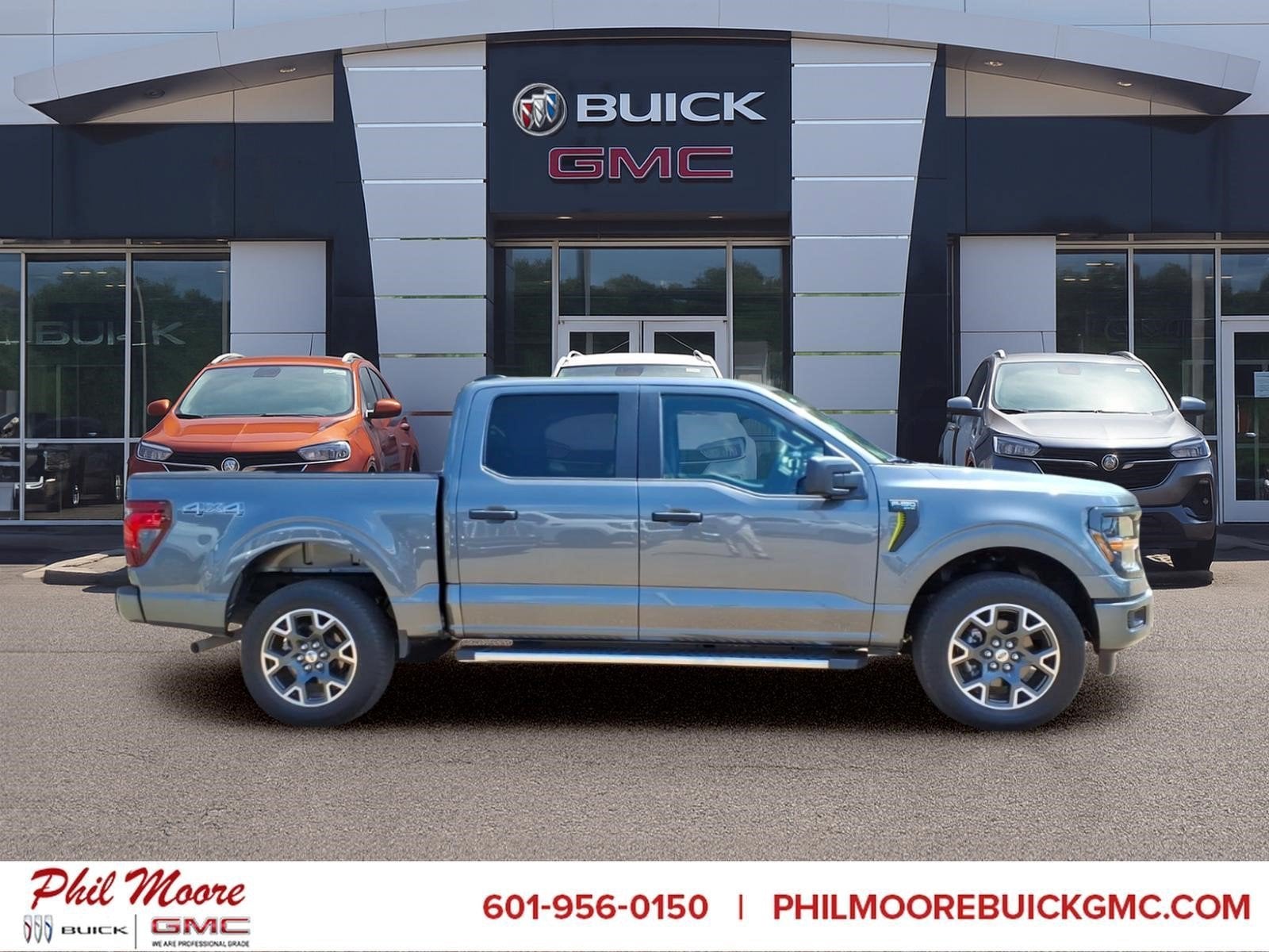 2024 Ford F-150 STX in Gray — front three-quarter view
