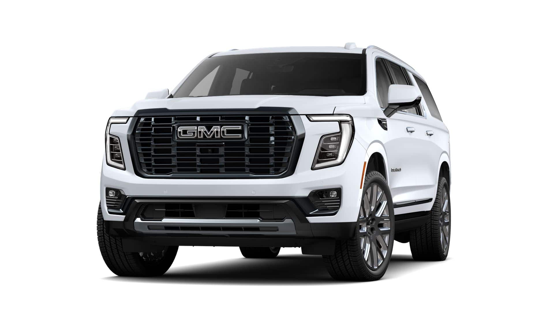 2026 GMC Yukon XL Denali Ultimate in Glacier White Tricoat — front three-quarter view