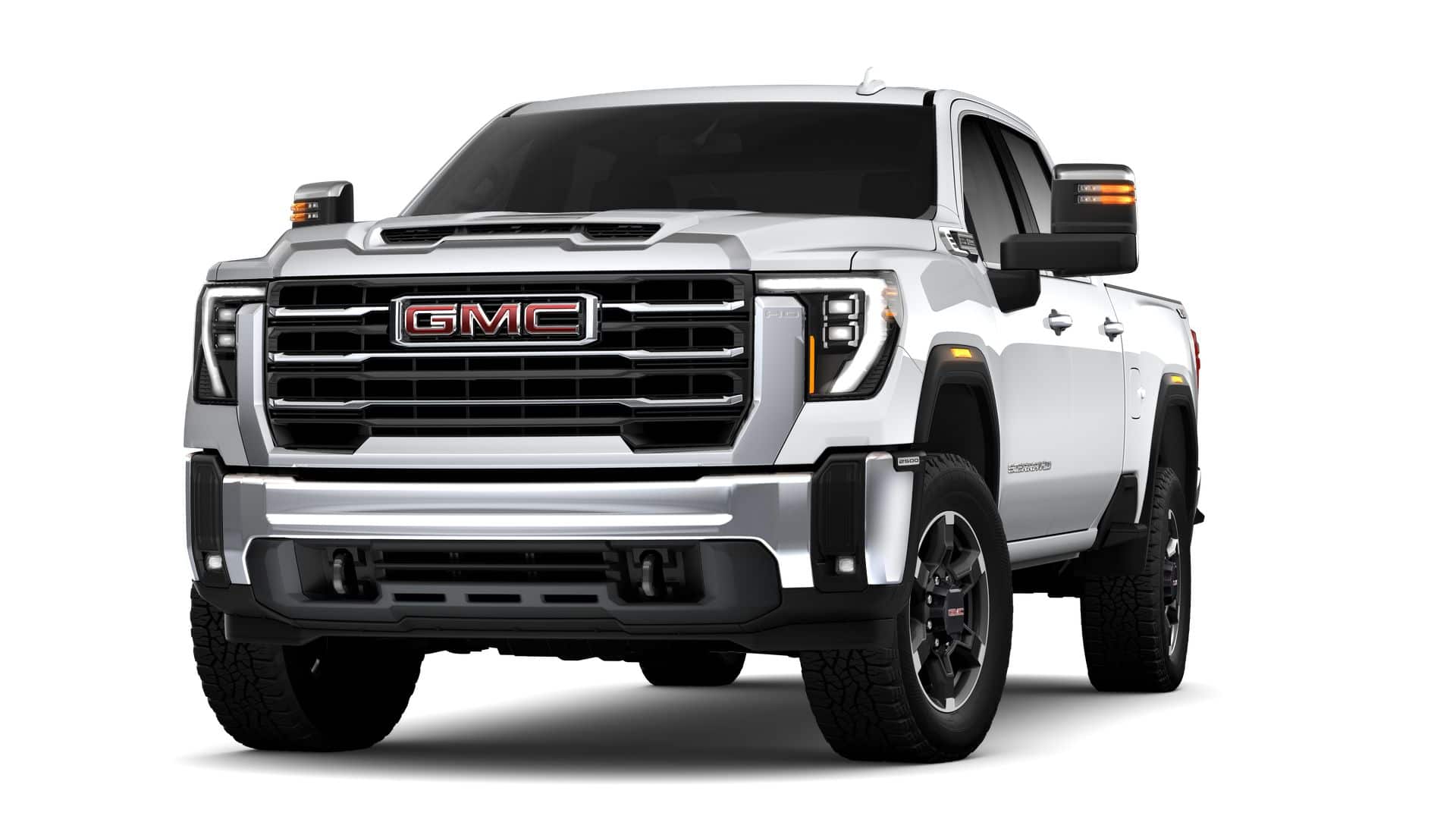 2026 GMC Sierra 2500 HD SLT in Summit White — front three-quarter view