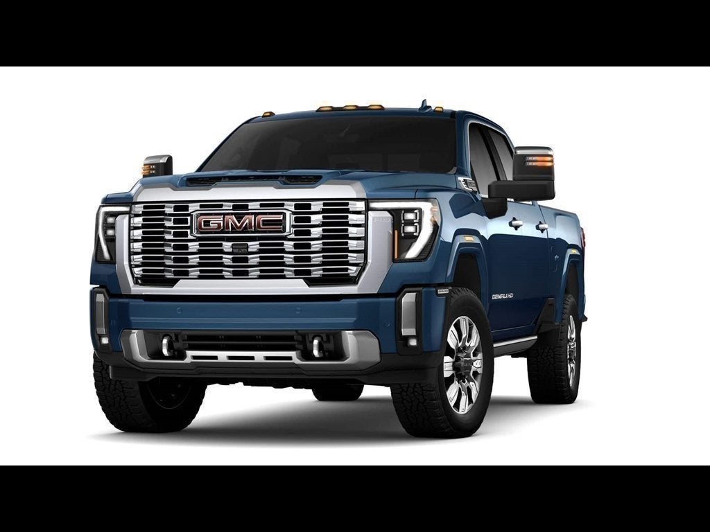 2026 GMC Sierra 2500 HD Denali in Downpour Metallic — front three-quarter view