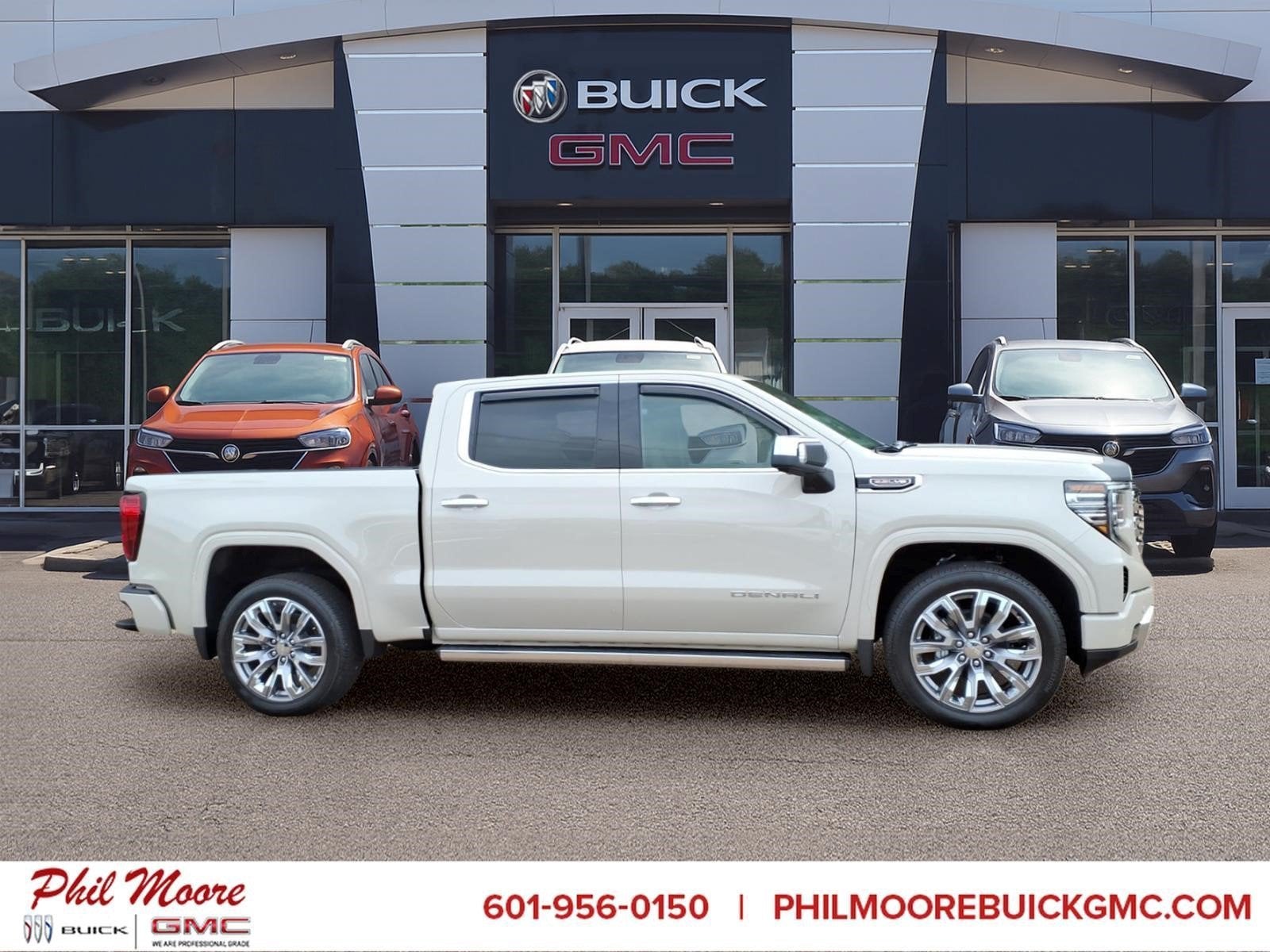 2026 GMC Sierra 1500 Denali in Coastal Dune — front three-quarter view