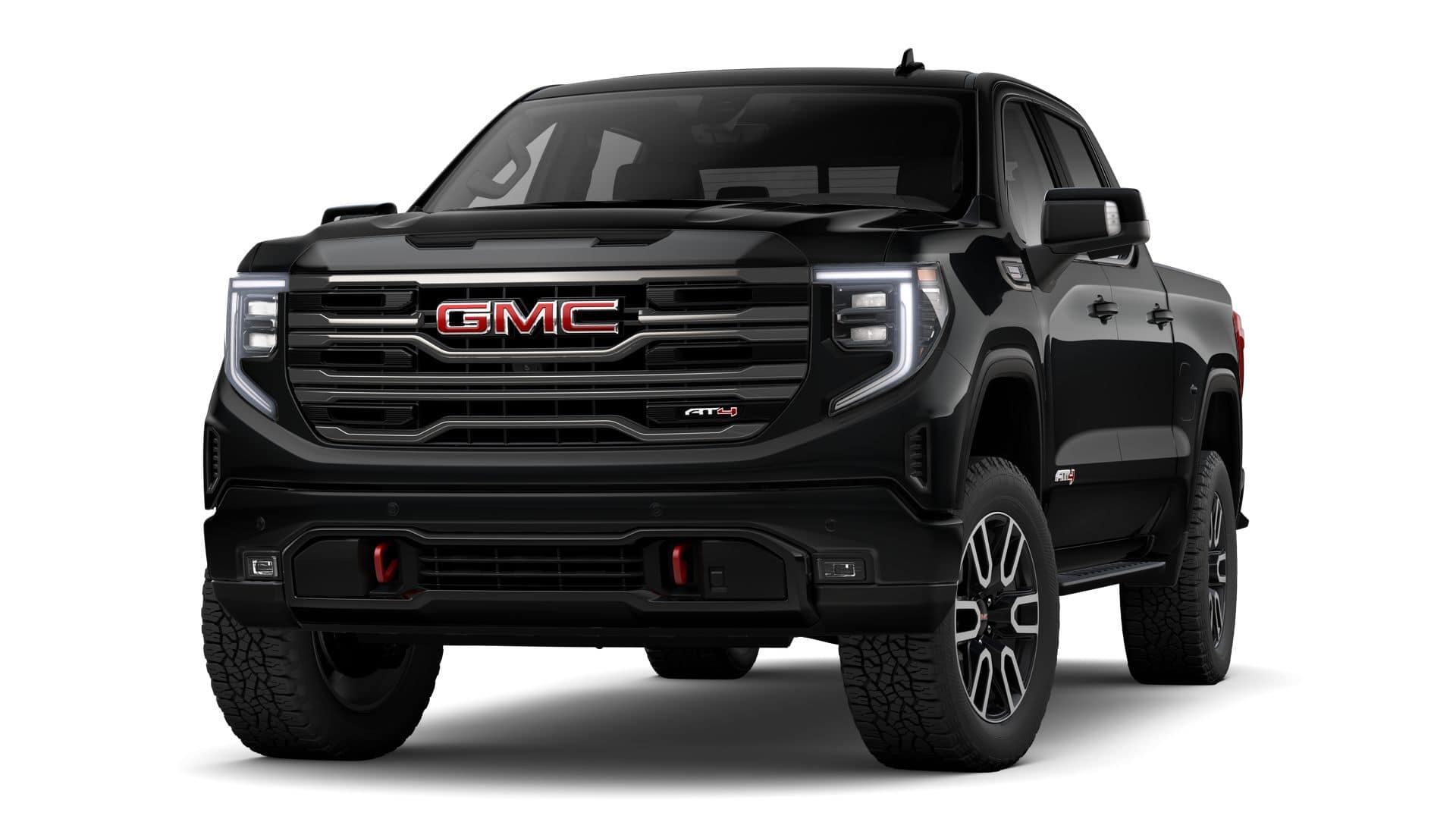 2026 GMC Sierra 1500 AT4 in Onyx Black — front three-quarter view