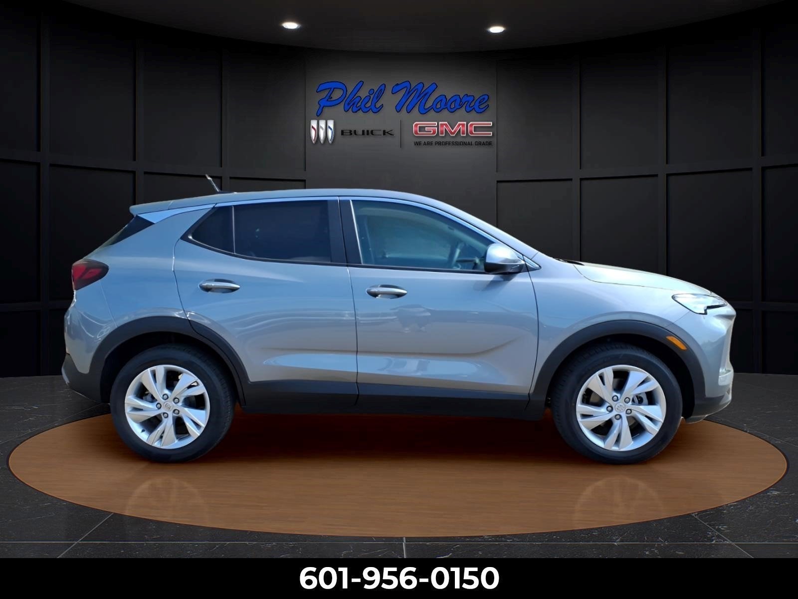 2026 Buick Encore GX Preferred in Moonstone Gray Metallic — front three-quarter view